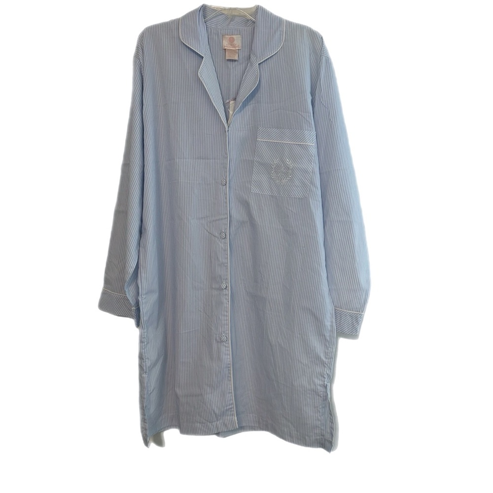 Chance Encounters Blue Striped Nightshirt